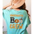 Halloween Kindergarten Boo Crew Kinder Teacher Student Women's Comfort Colors T-Shirt Back Print Chalky Mint Halloween Kindergarten Boo Crew Kinder Teacher Student Women's Comfort Colors T-Shirt Back Print Chalky Mint