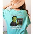 Halloween Monster Math Pun Teacher Humor Women's Comfort Colors T-Shirt Back Print Chalky Mint