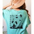 Halloween Music Note Clefs Spooky Ghost For Music Teacher Women's Comfort Colors T-Shirt Back Print Chalky Mint
