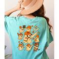 Halloween PE Teacher Costume Ghost Physical Education Women's Comfort Colors T-Shirt Back Print Chalky Mint