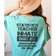 Halloween Statistics Teacher Prisoner Costume Women's Comfort Colors T-Shirt Back Print Chalky Mint Halloween Statistics Teacher Prisoner Costume Women's Comfort Colors T-Shirt Back Print Chalky Mint