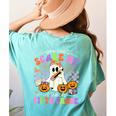 Halloween Teacher You Can't Scare Me I Teach Fifth Grade Women's Comfort Colors T-Shirt Back Print Chalky Mint