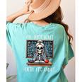 Halloween Teacher I'Ll Just Wait Until It's Quiet Women Women's Comfort Colors T-Shirt Back Print Chalky Mint