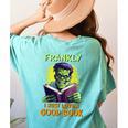 Halloween Teacher Librarian Frankenstein Reading Books Women's Comfort Colors T-Shirt Back Print Chalky Mint Halloween Teacher Librarian Frankenstein Reading Books Women's Comfort Colors T-Shirt Back Print Chalky Mint
