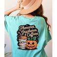 Halloween Teacher Phonemes Graphemes Caffeine Coffee Lover Women's Comfort Colors T-Shirt Back Print Chalky Mint Halloween Teacher Phonemes Graphemes Caffeine Coffee Lover Women's Comfort Colors T-Shirt Back Print Chalky Mint