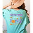 Halloween Teacher Or Student Hocus Pocus Everybody Focus For Men Women Kids Women's Comfort Colors T-Shirt Back Print Chalky Mint