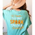 Halloween Teacher I Teach The Most Spooktacular Students Men Women Women's Comfort Colors T-Shirt Back Print Chalky Mint Halloween Teacher I Teach The Most Spooktacular Students Men Women Women's Comfort Colors T-Shirt Back Print Chalky Mint