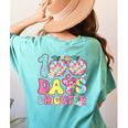 Happy 100th Day Of School 100 Days Brighter Teachers Kids Women's Comfort Colors T-Shirt Back Print Chalky Mint Happy 100th Day Of School 100 Days Brighter Teachers Kids Women's Comfort Colors T-Shirt Back Print Chalky Mint