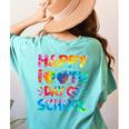 Happy 100th Day Of School Teacher Student 100 Days Tie Dye Men Women Kids Women's Comfort Colors T-Shirt Back Print Chalky Mint Happy 100th Day Of School Teacher Student 100 Days Tie Dye Men Women Kids Women's Comfort Colors T-Shirt Back Print Chalky Mint