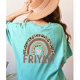 Happy Fri-Yay Friday Lovers Fun Teacher Leopard Rainbow Men Women Girls Kids Women's Comfort Colors T-Shirt Back Print Chalky Mint Happy Fri-Yay Friday Lovers Fun Teacher Leopard Rainbow Men Women Girls Kids Women's Comfort Colors T-Shirt Back Print Chalky Mint