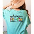 Happy Fri-Yay Friday Lovers Teacher Fri Yay Weekend Women's Comfort Colors T-Shirt Back Print Chalky Mint