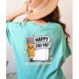 Happy Fri-Yay Teacher Fry Yay Friday Weekend Women's Comfort Colors T-Shirt Back Print Chalky Mint