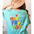 Happy Fri-Yay Teacher Life Weekend Pun Happy Friday Women's Comfort Colors T-Shirt Back Print Chalky Mint Happy Fri-Yay Teacher Life Weekend Pun Happy Friday Women's Comfort Colors T-Shirt Back Print Chalky Mint