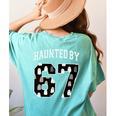 Haunted By 6 7 67 Six Seven Halloween Teacher Mom Women's Comfort Colors T-Shirt Back Print Chalky Mint Haunted By 6 7 67 Six Seven Halloween Teacher Mom Women's Comfort Colors T-Shirt Back Print Chalky Mint
