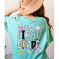 Hello First Grade Teacher Coquette Pencil Bow Back To School Women's Comfort Colors T-Shirt Back Print Chalky Mint Hello First Grade Teacher Coquette Pencil Bow Back To School Women's Comfort Colors T-Shirt Back Print Chalky Mint