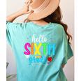 Hello Sixth Grade Cute Back To School 6th Grade Teacher Kids Women's Comfort Colors T-Shirt Back Print Chalky Mint