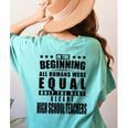 High School Teacher Personalized Women's Comfort Colors T-Shirt Back Print Chalky Mint High School Teacher Personalized Women's Comfort Colors T-Shirt Back Print Chalky Mint