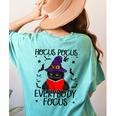 Hocus Pocus Everybody Focus Halloween Teacher For Men Women Women's Comfort Colors T-Shirt Back Print Chalky Mint Hocus Pocus Everybody Focus Halloween Teacher For Men Women Women's Comfort Colors T-Shirt Back Print Chalky Mint