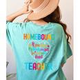 Homebound Teacher Appreciation Week Back To School Heart Women's Comfort Colors T-Shirt Back Print Chalky Mint