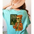 HUGvyn Halloween Skeleton Six Seven 67 Meme PEMDAS Teacher Women's Comfort Colors T-Shirt Back Print Chalky Mint HUGvyn Halloween Skeleton Six Seven 67 Meme PEMDAS Teacher Women's Comfort Colors T-Shirt Back Print Chalky Mint