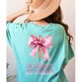 I'm Literally Just a Teacher Pencil Coquette Bow School Women's Comfort Colors T-Shirt Back Print Chalky Mint I'm Literally Just a Teacher Pencil Coquette Bow School Women's Comfort Colors T-Shirt Back Print Chalky Mint