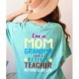 I'm Mom Grandma And A Retired Teacher Nothing Scares Me Men Women Women's Comfort Colors T-Shirt Back Print Chalky Mint