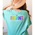 Infant Teacher Daycare Provider Childcare Teacher Women's Comfort Colors T-Shirt Back Print Chalky Mint