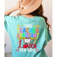 Instructional Assistant Loves Her Kids Teacher Assistant Women's Comfort Colors T-Shirt Back Print Chalky Mint