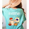 It's A Bootiful Day To Make Art Groovy Art Teacher Halloween Women's Comfort Colors T-Shirt Back Print Chalky Mint It's A Bootiful Day To Make Art Groovy Art Teacher Halloween Women's Comfort Colors T-Shirt Back Print Chalky Mint