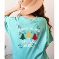 It's Never Too Early For Christmas Music Teacher Women's Comfort Colors T-Shirt Back Print Chalky Mint