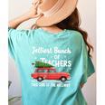 Jolliest Bunch Of Teachers This Side Of The Hallway Xmas PJ Women's Comfort Colors T-Shirt Back Print Chalky Mint Jolliest Bunch Of Teachers This Side Of The Hallway Xmas PJ Women's Comfort Colors T-Shirt Back Print Chalky Mint