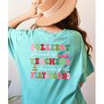 Jolliest Bunch Of Teachers This Side Of The Playground X-Mas Women's Comfort Colors T-Shirt Back Print Chalky Mint Jolliest Bunch Of Teachers This Side Of The Playground X-Mas Women's Comfort Colors T-Shirt Back Print Chalky Mint