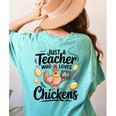 Just a Teacher Who Loves Chickens Chicken Farm Animal Lover Women's Comfort Colors T-Shirt Back Print Chalky Mint Just a Teacher Who Loves Chickens Chicken Farm Animal Lover Women's Comfort Colors T-Shirt Back Print Chalky Mint