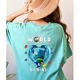 Be Kind Dolphin Autism Awareness Back To School Teacher Men Women Kids Women's Comfort Colors T-Shirt Back Print Chalky Mint