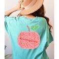 Kindergarten Apple Word Art For Teachers & Students Women's Comfort Colors T-Shirt Back Print Chalky Mint Kindergarten Apple Word Art For Teachers & Students Women's Comfort Colors T-Shirt Back Print Chalky Mint