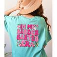 In My Kindergarten Era Girl Back To School Kinder Teacher Women's Comfort Colors T-Shirt Back Print Chalky Mint