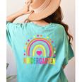 Kindergarten Rainbow Girls Boys Teacher Team Kinder Squad Women's Comfort Colors T-Shirt Back Print Chalky Mint Kindergarten Rainbow Girls Boys Teacher Team Kinder Squad Women's Comfort Colors T-Shirt Back Print Chalky Mint