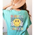 Kindergarten Teacher Team Hippie Smile Face Back To School Women's Comfort Colors T-Shirt Back Print Chalky Mint Kindergarten Teacher Team Hippie Smile Face Back To School Women's Comfort Colors T-Shirt Back Print Chalky Mint