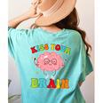 Kiss Your Brain Calm Mindset Teacher Kids Boys Girls Women Women's Comfort Colors T-Shirt Back Print Chalky Mint Kiss Your Brain Calm Mindset Teacher Kids Boys Girls Women Women's Comfort Colors T-Shirt Back Print Chalky Mint