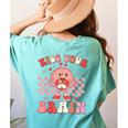 Kiss Your Brain Valentines Test Day Teacher Squad Kids Women's Comfort Colors T-Shirt Back Print Chalky Mint