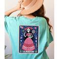 La Maestra Halloween Mexican Bingo Card Teacher Lottery Card Women's Comfort Colors T-Shirt Back Print Chalky Mint La Maestra Halloween Mexican Bingo Card Teacher Lottery Card Women's Comfort Colors T-Shirt Back Print Chalky Mint