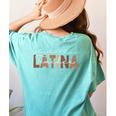 Latina Teacher Maestra Educated & Latino Teachers Women Women's Comfort Colors T-Shirt Back Print Chalky Mint
