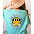 Lets Learn Today Shirt Smile Face 4K Teacher Back To School Women's Comfort Colors T-Shirt Back Print Chalky Mint