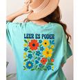 Leer Es Poder Cute Floral Boho Spanish Teacher Reading Women's Comfort Colors T-Shirt Back Print Chalky Mint Leer Es Poder Cute Floral Boho Spanish Teacher Reading Women's Comfort Colors T-Shirt Back Print Chalky Mint