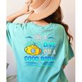 Librarian Teacher Dive Into A Good Book Reading Premium Tri-Blend Women's Comfort Colors T-Shirt Back Print Chalky Mint