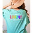 Library Squad Team Librarian Teacher Book Lover Women's Comfort Colors T-Shirt Back Print Chalky Mint Library Squad Team Librarian Teacher Book Lover Women's Comfort Colors T-Shirt Back Print Chalky Mint