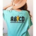 Lightning Pencil Rock'n Roll ABCD Teacher Back To School Kid Women's Comfort Colors T-Shirt Back Print Chalky Mint Lightning Pencil Rock'n Roll ABCD Teacher Back To School Kid Women's Comfort Colors T-Shirt Back Print Chalky Mint