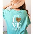 Love Leopard Print Teacher Cheetah School Inspire Teach Women's Comfort Colors T-Shirt Back Print Chalky Mint Love Leopard Print Teacher Cheetah School Inspire Teach Women's Comfort Colors T-Shirt Back Print Chalky Mint