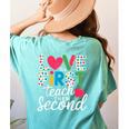 Love Them First Teach Them Second Teacher Student Love Quote Women's Comfort Colors T-Shirt Back Print Chalky Mint