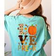 Love Pre-k Teacher Shirts Autumn Fall Pumpkin Fall Leopard Women's Comfort Colors T-Shirt Back Print Chalky Mint Love Pre-k Teacher Shirts Autumn Fall Pumpkin Fall Leopard Women's Comfort Colors T-Shirt Back Print Chalky Mint